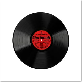 Cincinnati Gift Retro Musical Art Vintage Vinyl Record Design Posters and Art